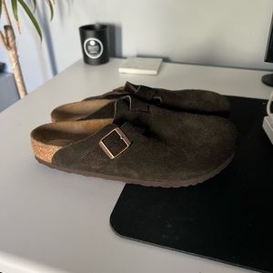 unisex birkenstock boston clogs 'mocha'